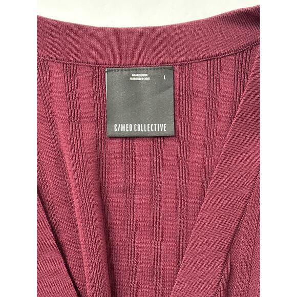 C/MEO COLLECTIVE Women's Deep Purple Knit Sweater Dress / Tunic Sz Large 10 / 12 - Picture 12 of 14